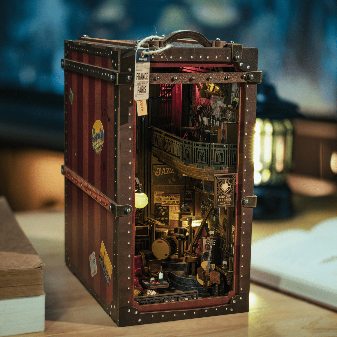 Eternal Midnight Paris Book Nook Kit | Christmas Collector’s Edition DIY Book Nook Shelf Insert Kit - Anavrin