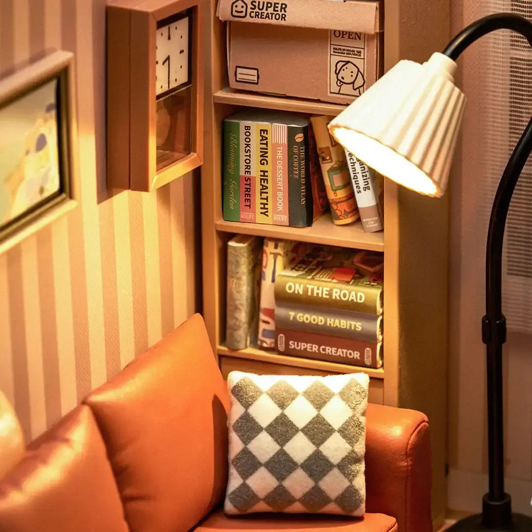 Cozy Living Lounge DIY Plastic Miniature House | Anavrin