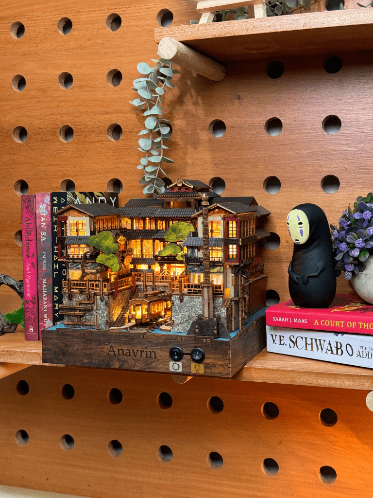 Ginzan Onsen Book Nook Kit (Motion Scene) DIY Book Nook Shelf Insert Kit - Anavrin