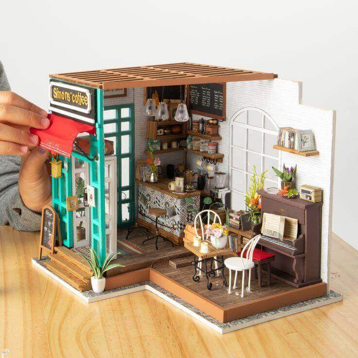 DIY 3D Wooden Puzzles - Miniature House: Simon's Coffee Shop