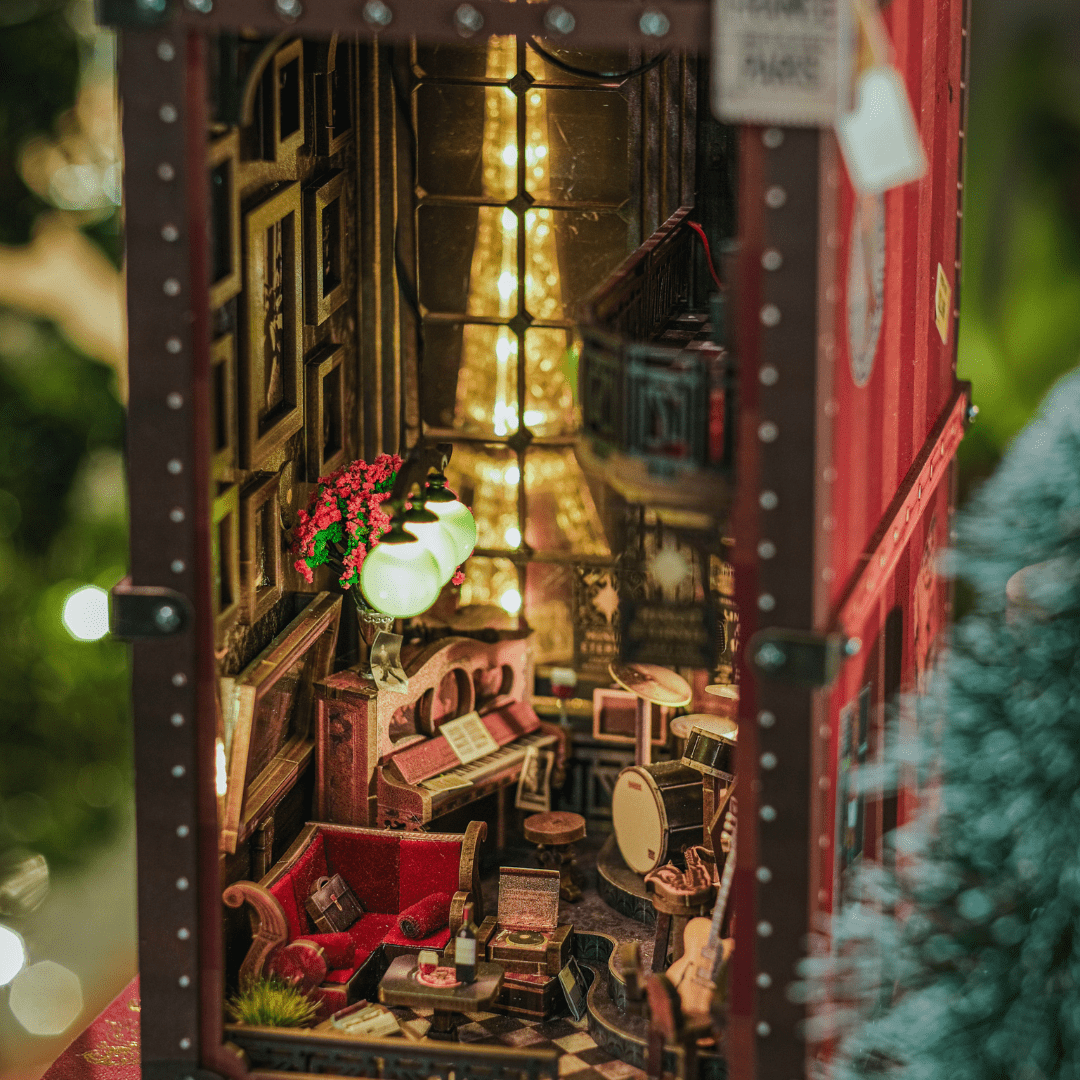 Eternal Midnight Paris Book Nook Kit | Christmas Collector’s Edition DIY Book Nook Shelf Insert Kit - Anavrin