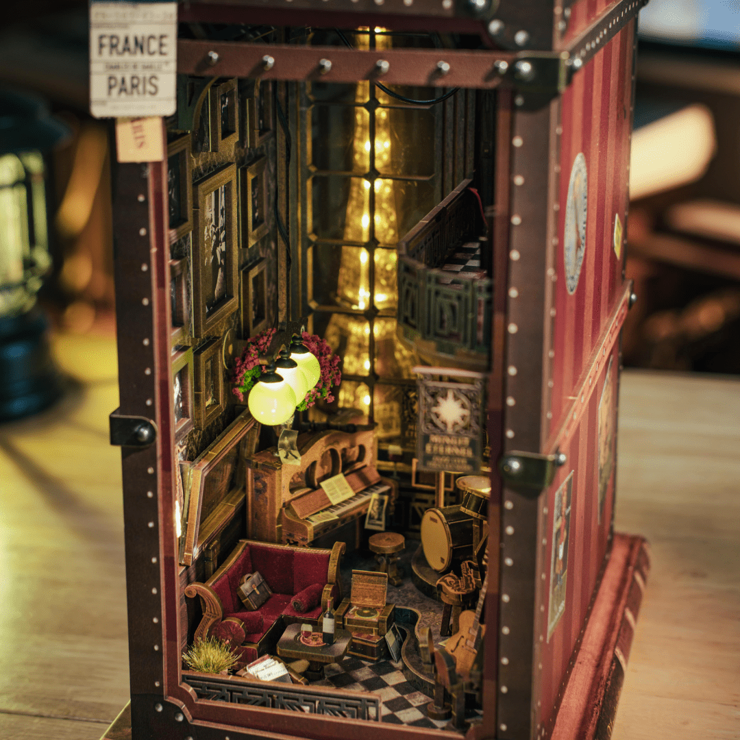 Eternal Midnight Paris Book Nook Kit | Christmas Collector’s Edition DIY Book Nook Shelf Insert Kit - Anavrin