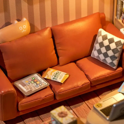 Cosy Living Lounge DIY Plastic miniatuurhuis | Anavrin