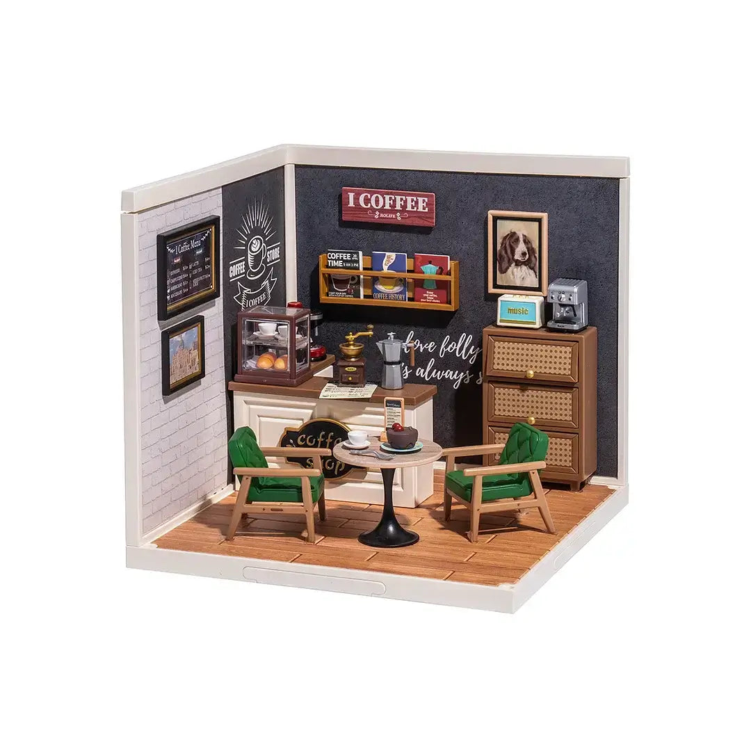 Ikdienas iedvesmas kafejnīca DIY plastmasas miniatūru māja | Anavrins