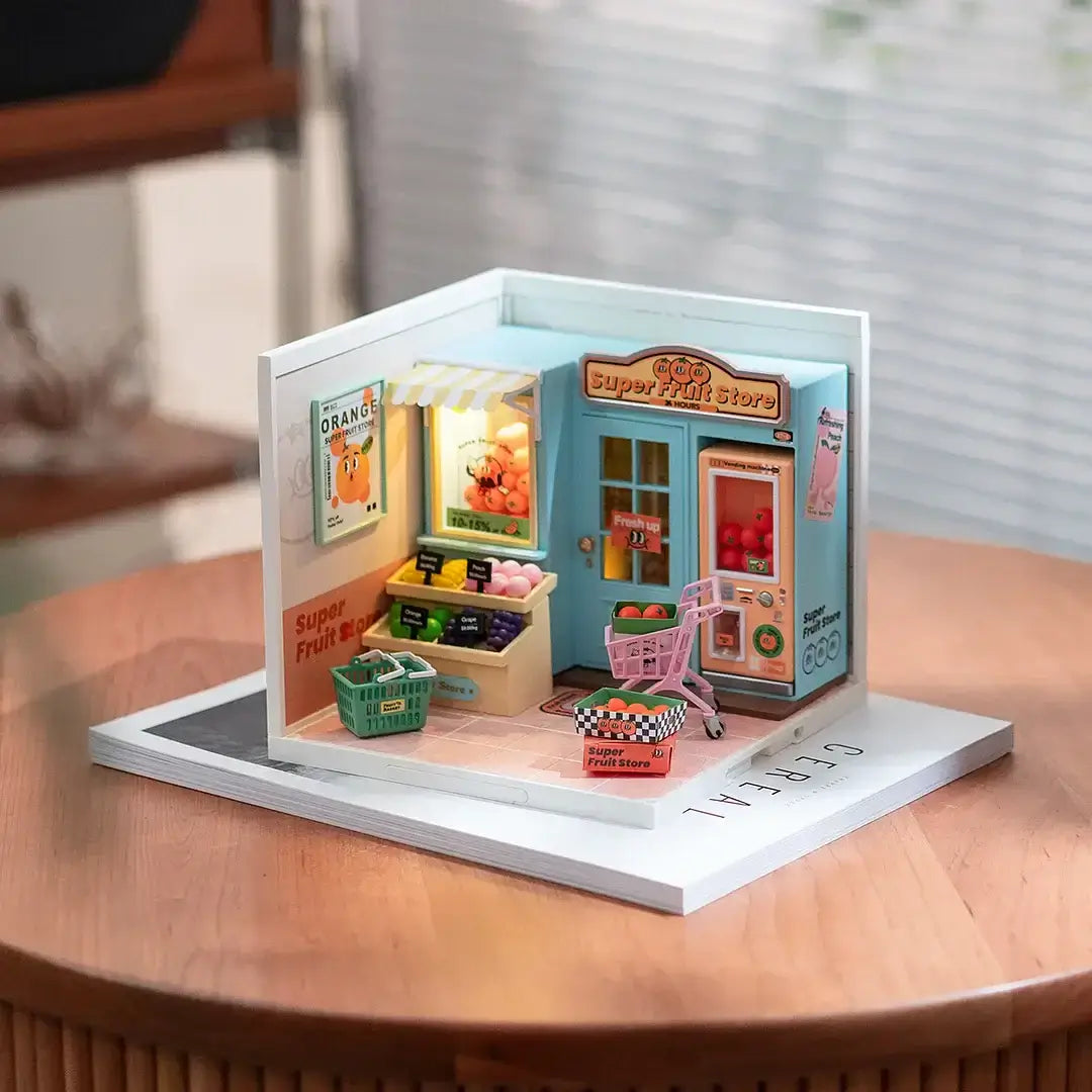 Super Fruit Store DIY-Miniaturhaus aus Kunststoff | Anavrin
