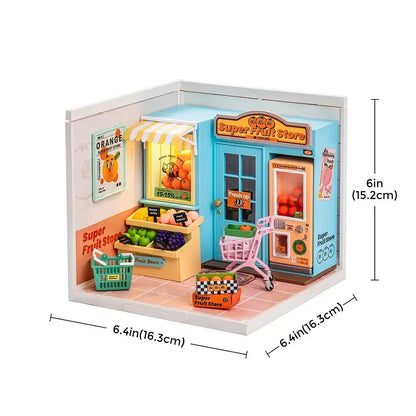 Super Fruit Store DIY Casa em Miniatura de Plástico | Anavrin