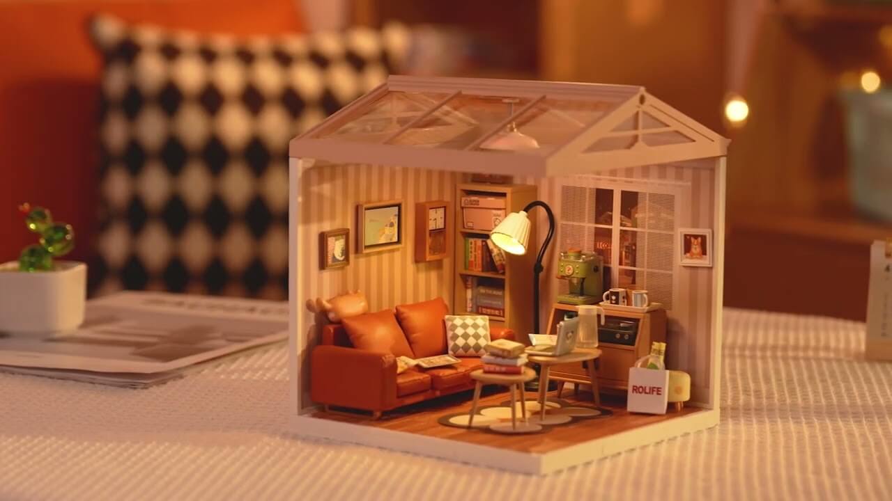 Video laden: Anavrin Super Creator DIY-Miniaturhaus-Bausatz aus Kunststoff