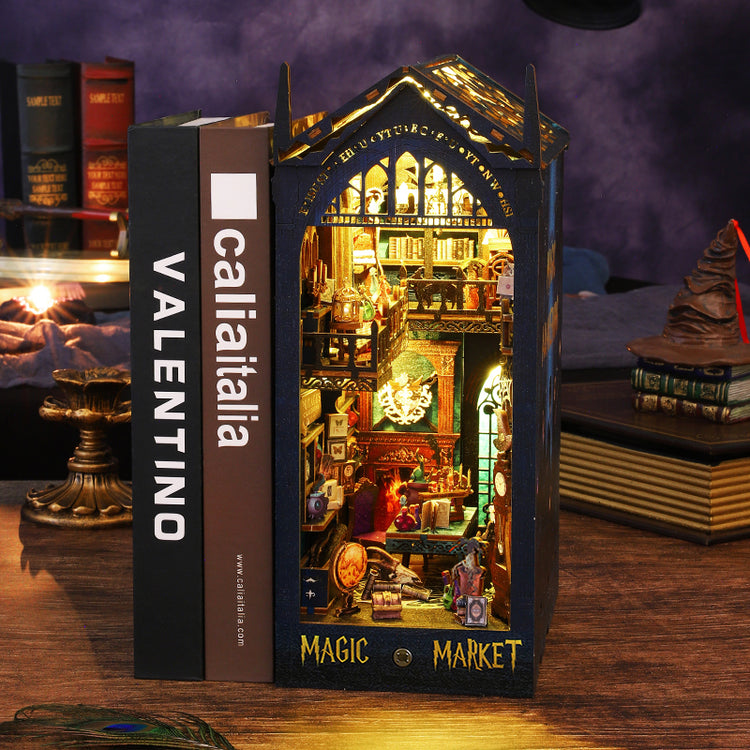 ByAnavrin Magic Market Book NookKit d'artisanat DIY Book Nook