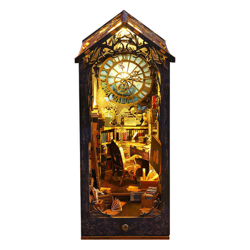 Illuminated Sherlock Detective Agency music box with intricate details and vintage decor, perfect for bonding and gifting.