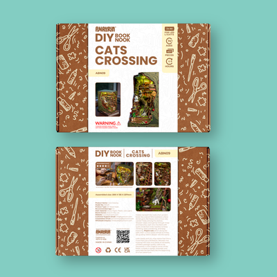 Cats Crossing Book Nook Kit
