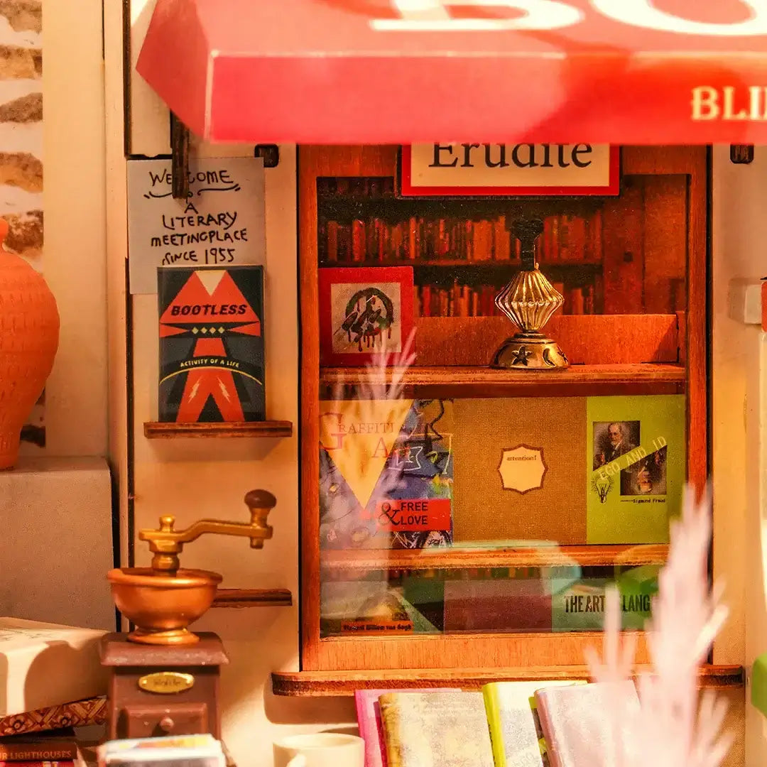 Hoekboekwinkel DIY miniatuurhuiskit | Anavrin