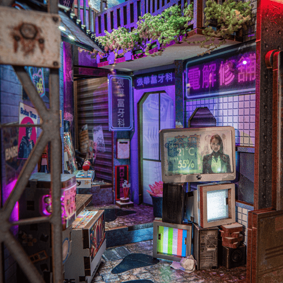 Zestaw do kącika z książkami Kowloon Walled City 2049