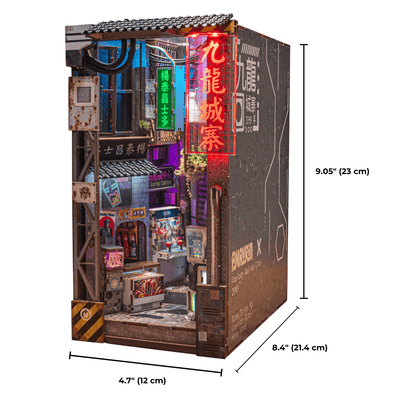 [Pre - Order] Kowloon Walled City 2049 Book Nook Kit | Ships out 15th August DIY Book Nook Shelf Insert Kit - Anavrin