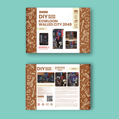 [Pre - Order] Kowloon Walled City 2049 Book Nook Kit | Ships out 15th August DIY Book Nook Shelf Insert Kit - Anavrin