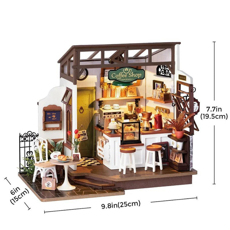 ByAnavrin No.17 Café Miniature Maison DIY Kit d'artisanat miniature