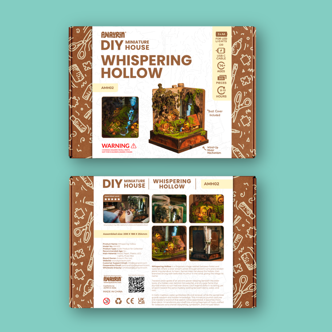 Whispering Hollow DIY Miniature House Music Box Kit | Limited Edition