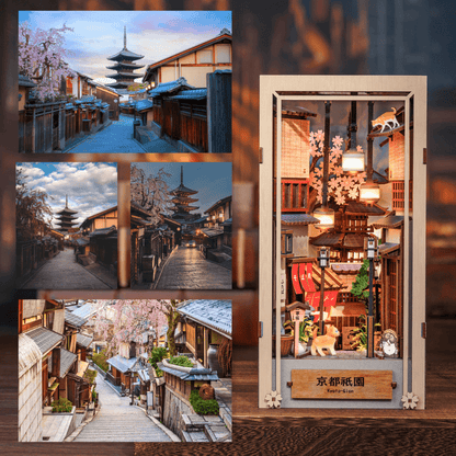 Close-up of Kyoto Gion Book Nook miniature