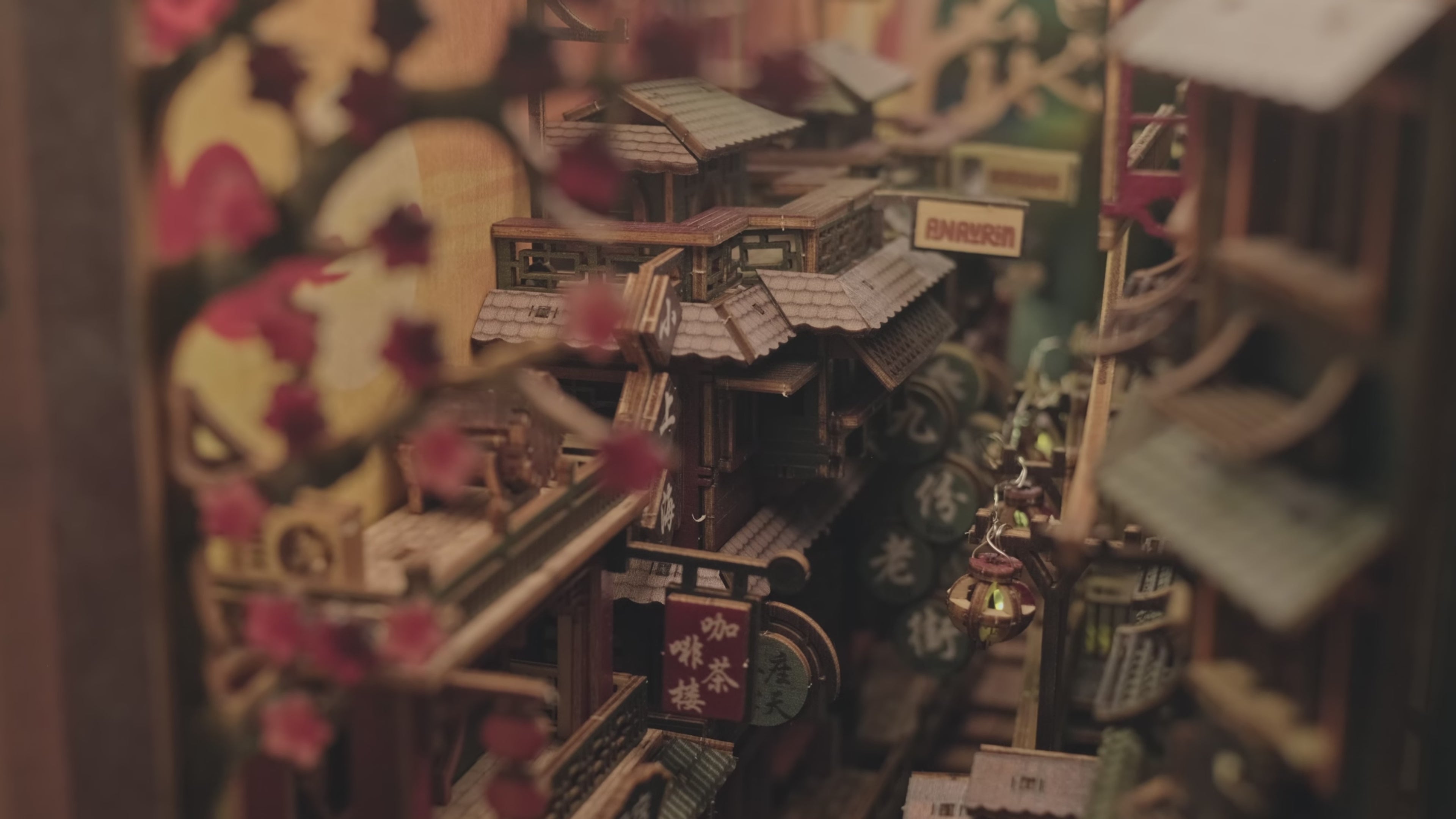 Load video: Jiufen Old Street DIY Book Nook by Anavrin