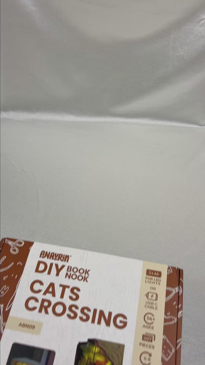 Cats Crossing Book Nook Kit
