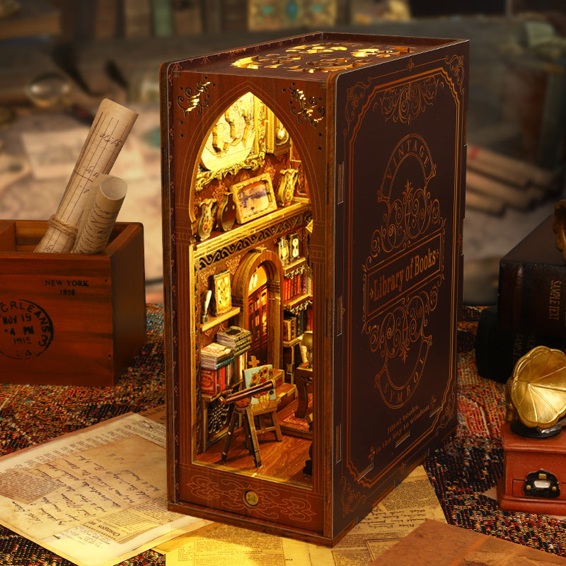 ByAnavrin - Library Of Books | Anavrin (Music Box) |  DIY Book Nook Shelf Insert