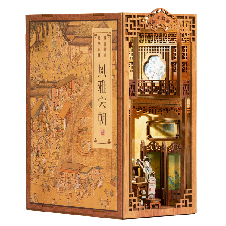 ByAnavrin - Elegant Song Dynasty DIY Book Nook | Anavrin |  DIY Book Nook Shelf Insert